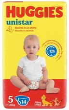 Huggies Unistar 5 11-25 Kg. 14 Pezzi Pannolini