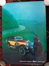 Poster vintage Baci Perugina e l'Isotta Fraschini  68 x 48 nuovo con custodia 