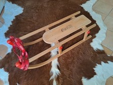 Slitta In Legno Pubblicitaria Coca-Cola. Articolo Raro