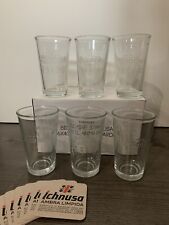 ICHNUSA - Set 6 bicchieri birra 0,4L con scatola + 6 sottobicchieri - NUOVI