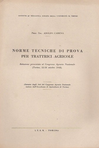 Norme tecniche prova - prova, trattrici