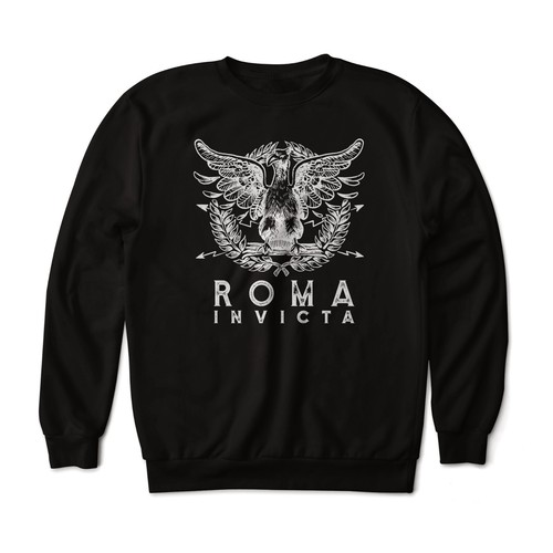 Felpa girocollo roma invicta - felpa,