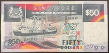 50 DOLLARI 1987 SINGAPORE BANCONOTA CARTAMONETA ASIA