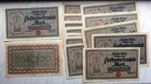 Banconote del reich - banconote, 500.000