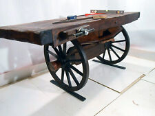 Banco Falegname x arredo montato su ruote carro vintage 200x80xh100cm SU MISURA