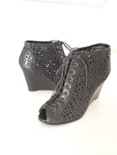  Sandali Scarpe traforate Con Zeppa "STUART WEIZMAN" tg 39 originali 100% Pelle