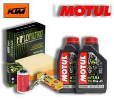 KIT/TAGLIANDO KTM Duke/125 4T 2010/2016 MOTUL 510 10W40 filtro olio aria candela