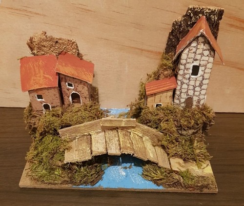 Presepe casette ponte - su, fiume
