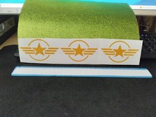 3 Adesivi In Vinile Giallo