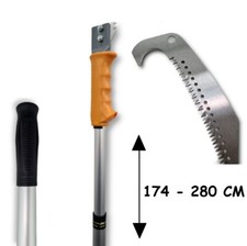 Segaccio telescopico su asta per potare tronca rami frutta prolungabile 2,8 Mt 