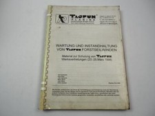 Tajfun Planina argano forestale manutenzione manutenzione lista ricambi 1998