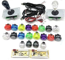 Kit Arcade a 2 giocatori copia Joystick Sanwa pulsanti colorari Zero ritardo