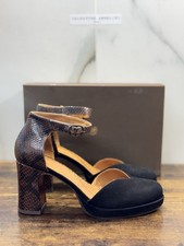 Chie Mihara Mary Jane  Suede  Pelle Nero Con Tacco Donna 39