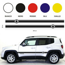 Fasce adesive strisce fiancate laterali  auto Jeep Renegade stickers tuning A45 