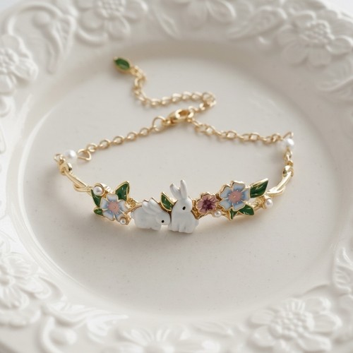 Bracciale fiore coniglietto
