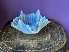 Ciotola in vetro artistico blu