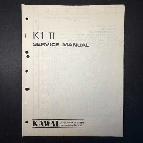 Manuale servizio kawai k1 - manuale,
