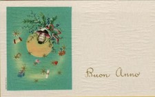 55526d vecchio biglietto di auguri non usato buon anno