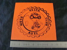 ADESIVO VESPA MOTO CLUB ASTI PIAGGIO VINTAGE STICKER