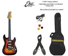 EKO S300V Vintage SUNBURST Chitarra elettrica tipo STRATOCASTER KIT CON BORSA +