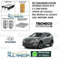KIT TAGLIANDO 4 FILTRI HYUNDAI