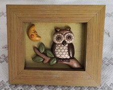 Thun quadro con Gufo e Luna - misura grande, raro e fuori produzione