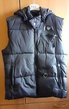 Wpm Giacca Smanicata, Gilet, Uomo Con Cappuccio Rimovibile Taglia M