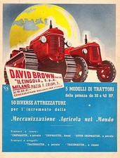 PUBBLICITA' 1951 TRATTORE TRATTRICE DAVID BROWN MODELLI 30/40 HP IL CINGOLO 