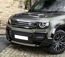 Spoiler divisore paraurti fendinebbia anteriore nero lucido Land Rover Defender 90 110 L663