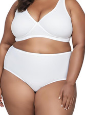 Set 2 mutande vita alta intimo donna taglie forti slip in cotone elasticizzato