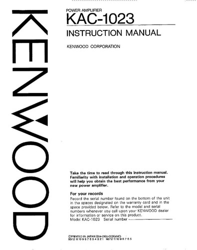 Kenwood kac 1023 amplificatore - kac-1023,