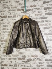 Giacca Moto BACCINI Ecopelle Media Argento Borchie Metallizzate Punk Edgy Glam