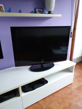 Armadio salotto porta TV nero laccato e bianco 