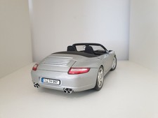 1:18 Porsche 911 997 Cabrio Carrera 4S argento modellino auto Norev concessionario Cabriolet