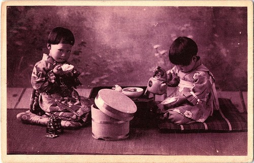 Giapponese bambini kimono - giapponese, tè