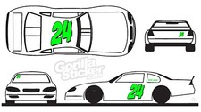 race car number sticker decal