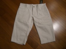 Dolce&Gabbana Black Label 14CLASSIC Logo Plate Off-White Jeans Shorts 44 IT 31US