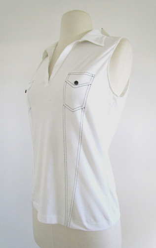 Top smanicato bianco rivamonti - smanicato,