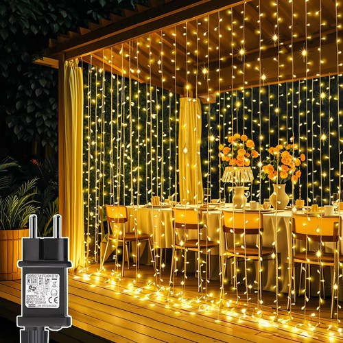 Tenda luminosa natale 300 led - tenda,