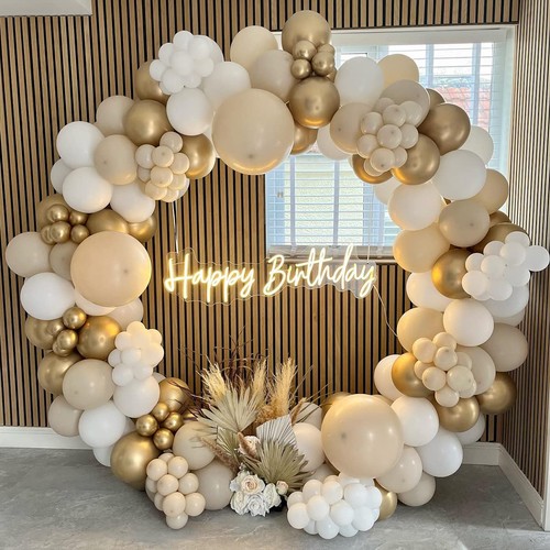 Kit arco palloncini beige - beige, e