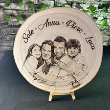 Foto Incisa su Fetta di Legno