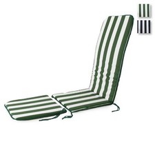 Cuscino per sedia a sdraio da giardino con prolunga Righe mod. Topazio P502