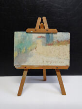 Dino Migliorini olio - Mini quadro su tavoletta di legno