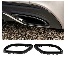 Coppia coperture scarico nero lucido per Mercedes Classe A B C E GLC AMG W177