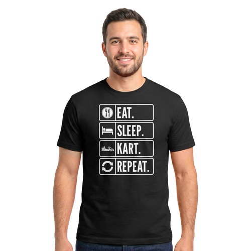 Shirt eat sleep - sleep, kart