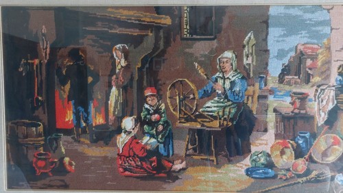 Quadro ricamo con filati - , a