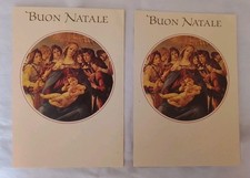 Lotto 2 Biglietti Auguri Buon Natale Madonna Bambino Con Angeli Di Botticelli 