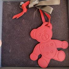 Pomellato Ciondolo Charms Portachiavi Orso Orsetto Teddy Pelle Rosso Oro Unisex