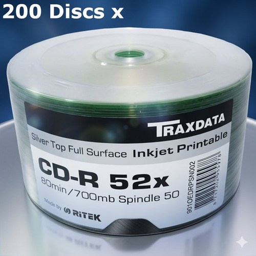 200 traxdata 52x silver - cd-r,