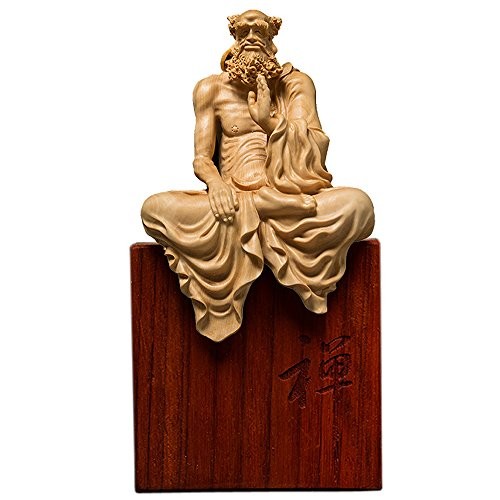 Statua seduta legno - in,